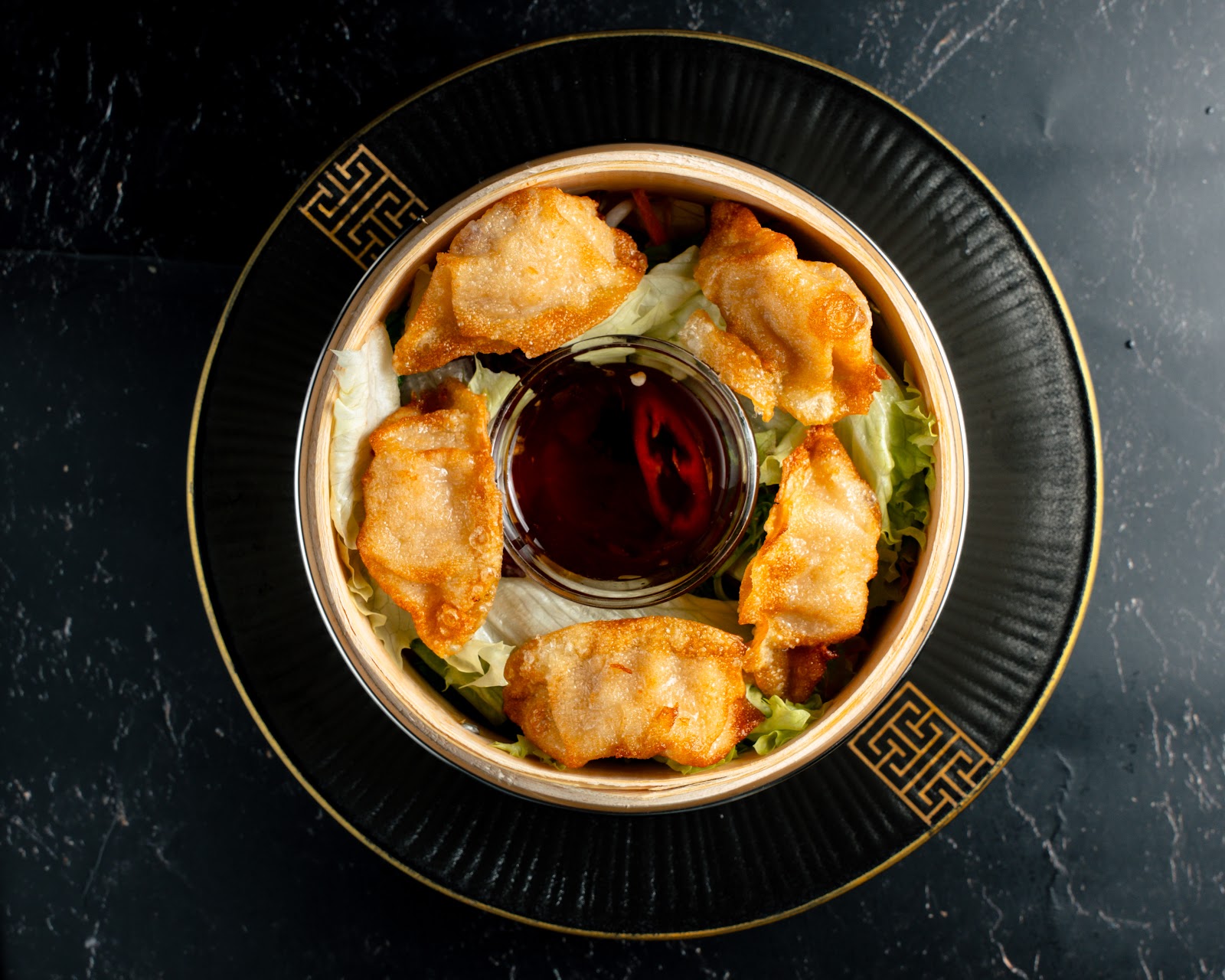 Dumplings im Bambuskorb